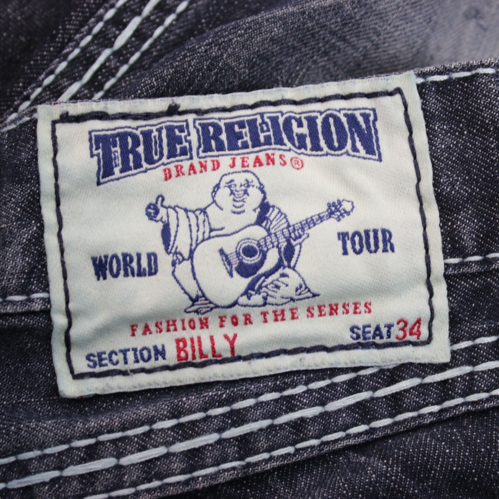 TRUE RELIGION Mens ‘Billy’ Torn Knee Jeans 33" - Picture 6 of 6